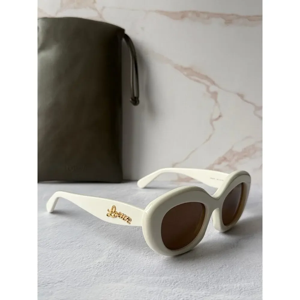 Loewe LW40153I Curvy Sunglasses in White